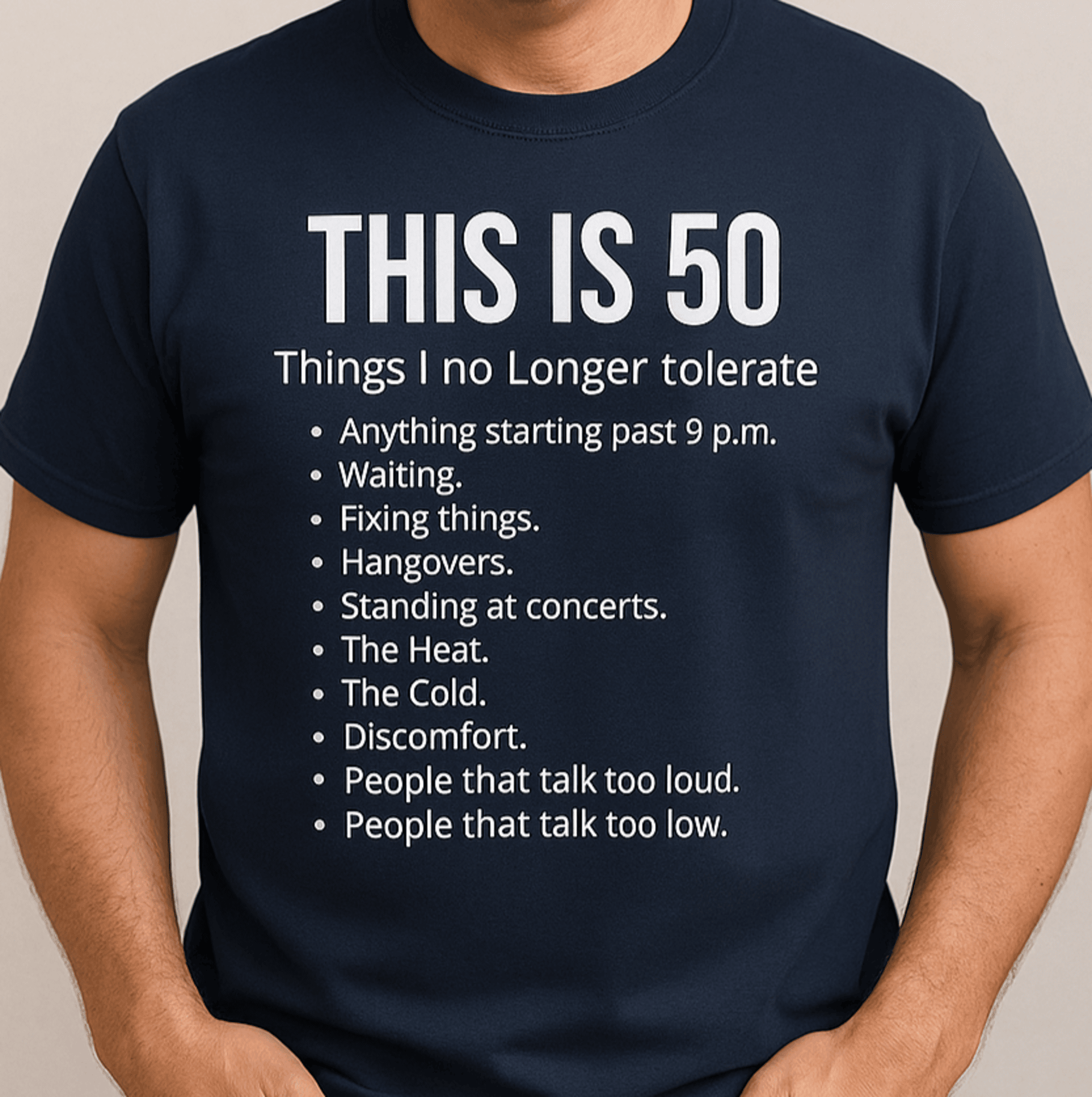 This Is 50 navy T-shirt